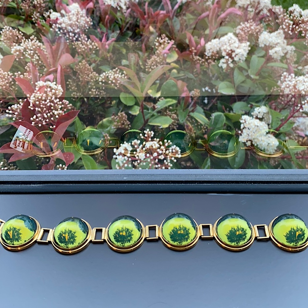 Lalique Green Crystal Bracelet